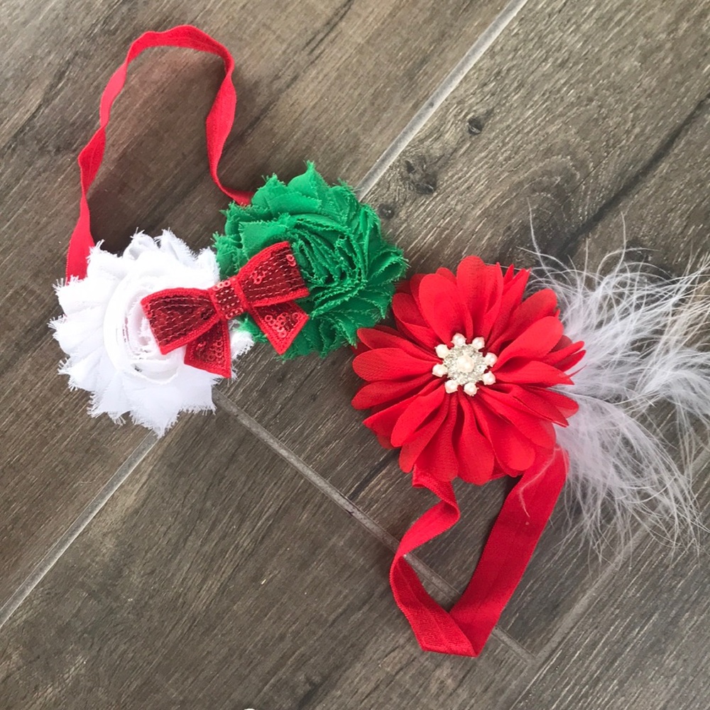 Custom made baby Christmas bows!